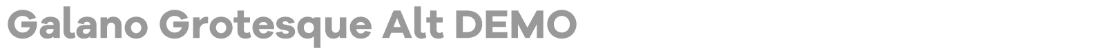 Galano Grotesque DEMO font preview